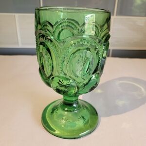 L. E. Smith Moon & Stars Water Goblet